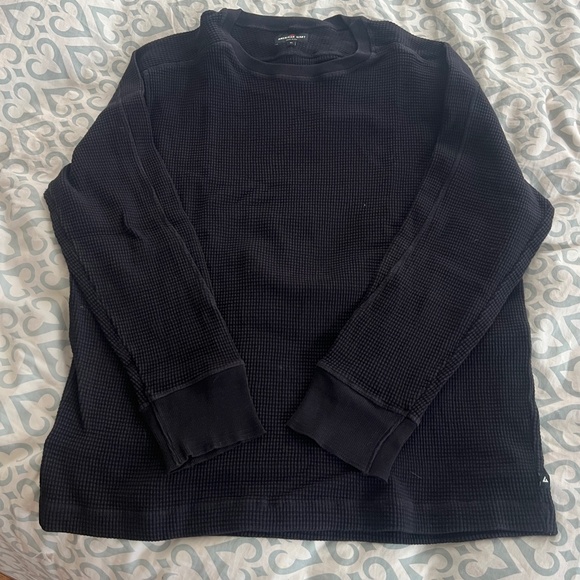 American Giant waffle sweater, washed black , XL - Picture 1 of 8